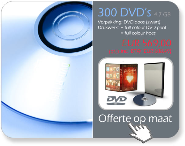 Vraag hier snel en eenvoudig een vrijblijvende offerte aan voor het persen van topkwaliteit DVD's aan de scherpste tarieven